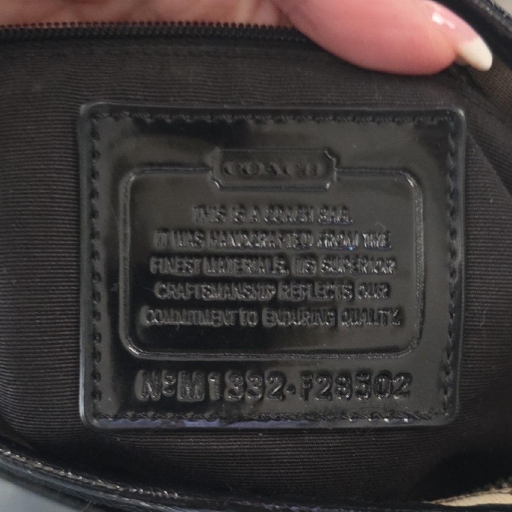 Coach Black and Cream Patterned Crossbody Bag - Picture 5 of 10